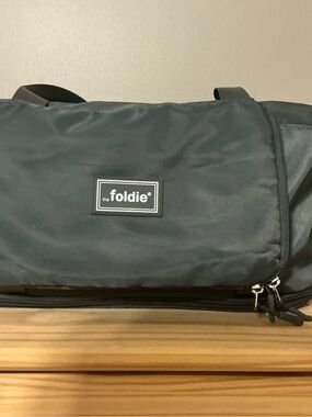 The Foldie Gray Packable Travel  Bag